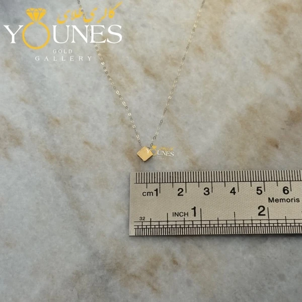 گردنبند لوزی مات مینیمال طلا